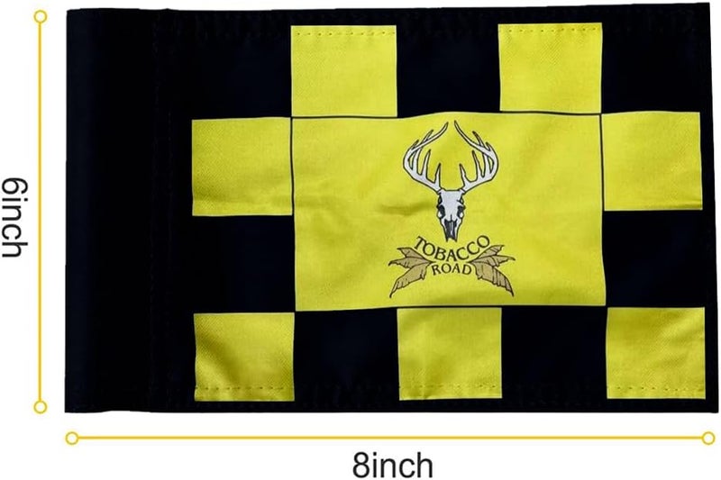 2BUT Standard Tobacco Road Golf Club Pin Flag Practic Putting Green Golf Flag For Backyard Garden Double-Sewn 600D Nylon Miniature Pin Flag Regulation Tube Flag(8"x6") - Image 2